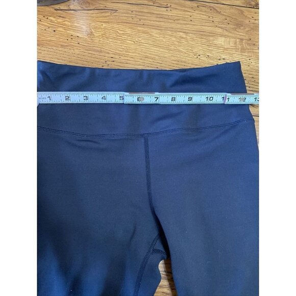 𝅺ZYIA Black High Waisted Crop Leggings Size 4 casual workout comfort running - Picture 5 of 7